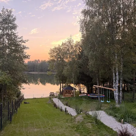 Mazurski Dom Nad Jeziorem Z Prywatna Plaza I Sauna *